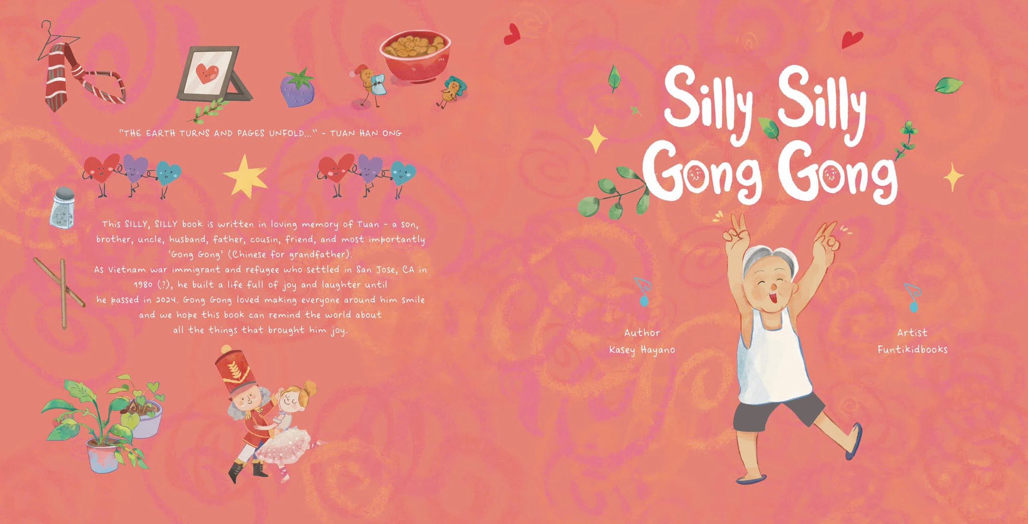 Bìa sách và lời đề tặng của Silly Silly Gong Gong do Funti Kidbooks minh hoạ